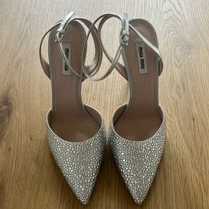 100% AUTHENTIC MIU MIU CRYSTAL PUMPS
